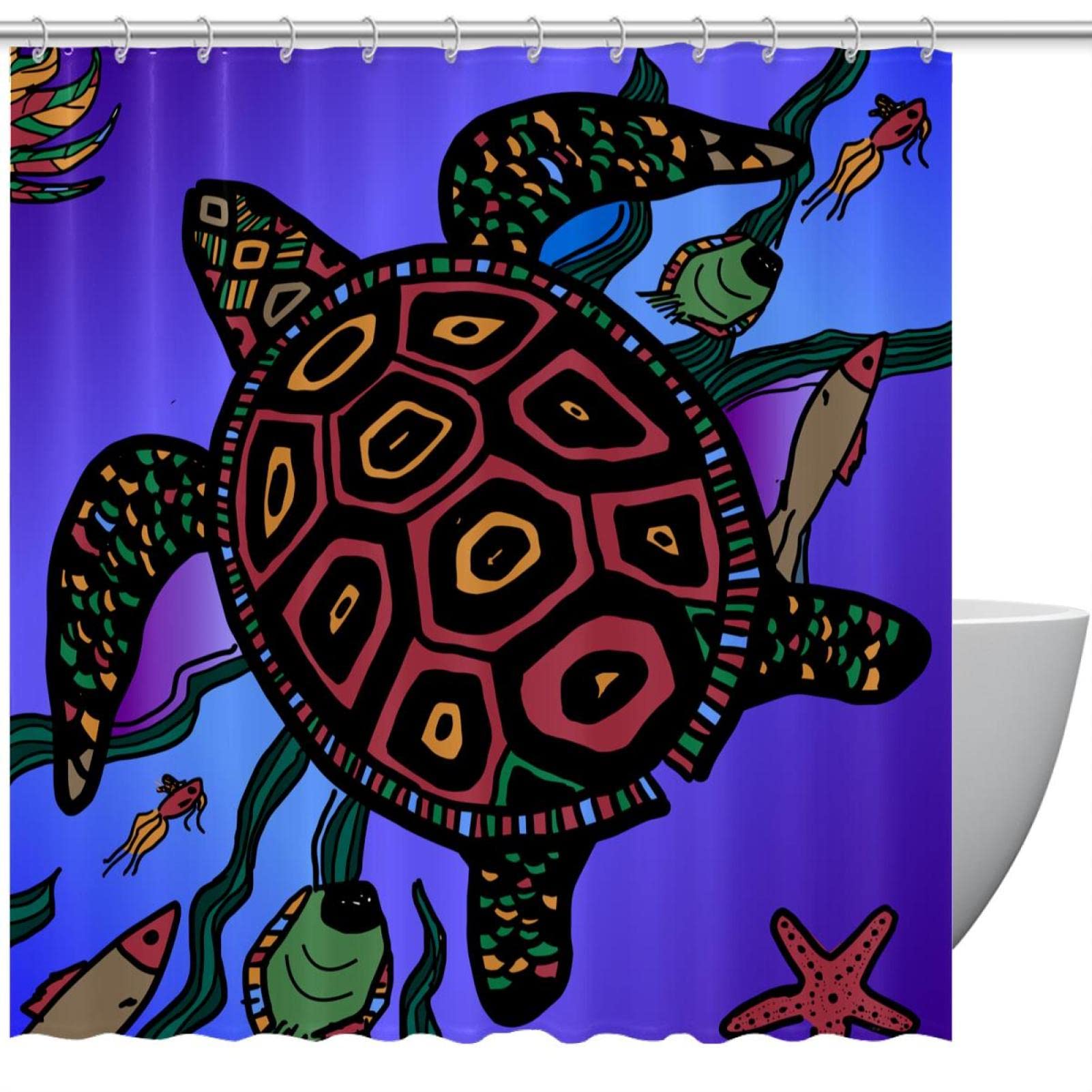Rideau de douche turtle lavable pour stopper les moisissures et l'eau au sol