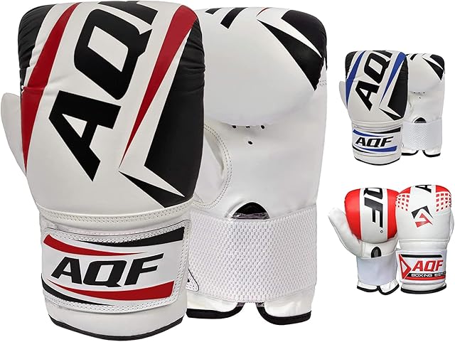 AQF Boxing Bag Mitts Gloves Heavy Punch Speed Bag MMA Punching Mitts Kickboxing Sparring Muay Thai Martial Arts
