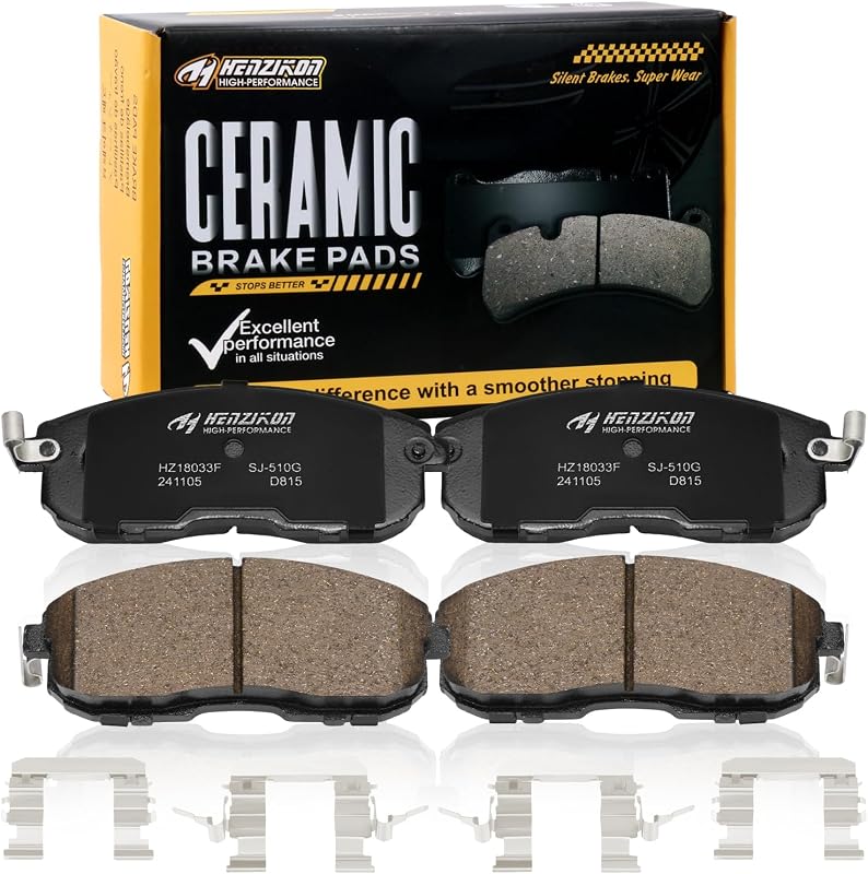Pastilhas de freio dianteiras cerâmicas HYFTJYZ HZ815 para Nissan, INFINITI e Suzuki – Jogo