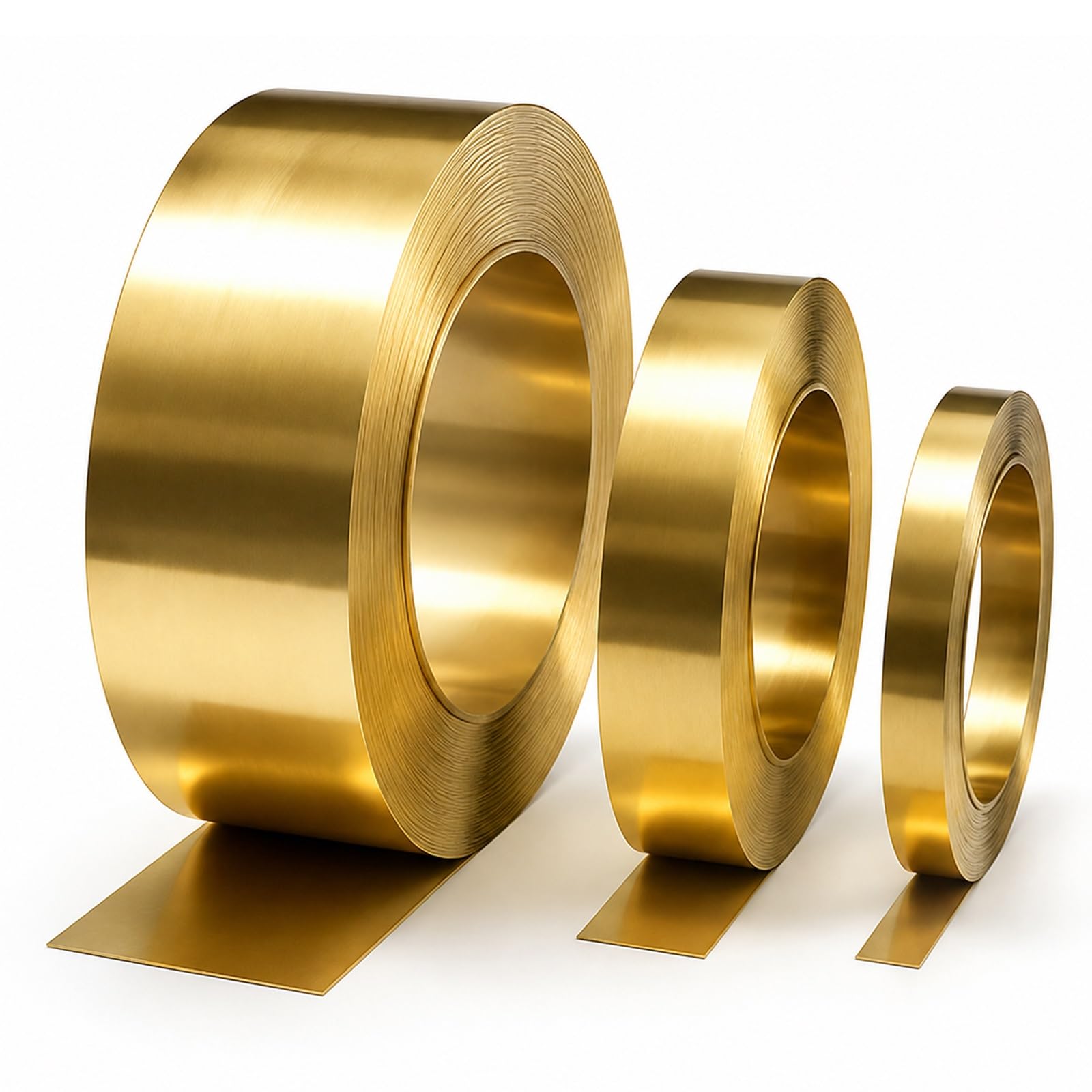 HGCOEYR Brass Sheet Roll, H62 Brass Foil Roll 0.05mm x 10-300mm x 1000mm(0.05 * 150 * 1000mm)