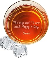 On The Rox Personalized Engraved 11oz Whiskey Bourbon Glass - Fun Handwritten Message Gift for Him, Birthday Anniversary Scotch Glass