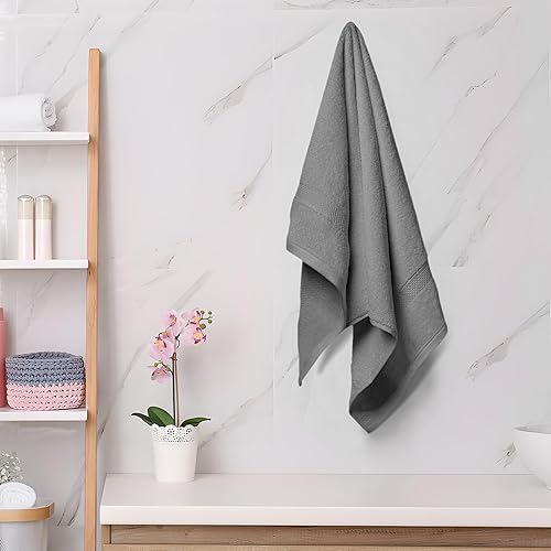 Miniatura 5 de Homes Perception - Juego de 8 toallas de lujo, 2 toallas de baño, 2 toallas de mano, 4 toallas pequeñas, 21.16 ozm (gris carbón)