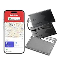SwitchBot Wallet Finder Card 2Pezzi, Smart AirTag compatibile con Apple Find My(Solo iOS)