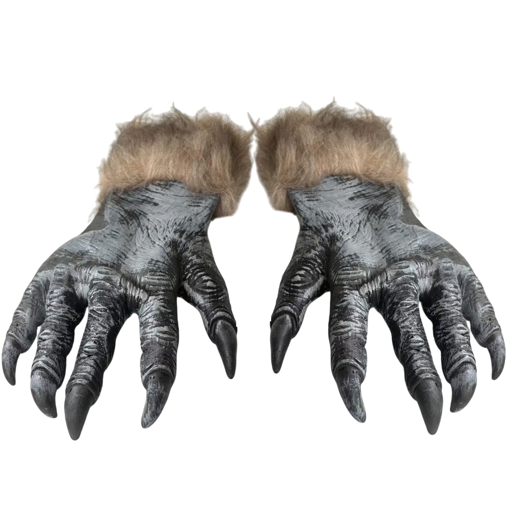 TOPOQ Wolf Claws Gloves Halloween Werewolf Gloves Animal Party Glovess Hairy Hands Werewolf Costume Party Glovess Handwear Fancy Dress for Adults