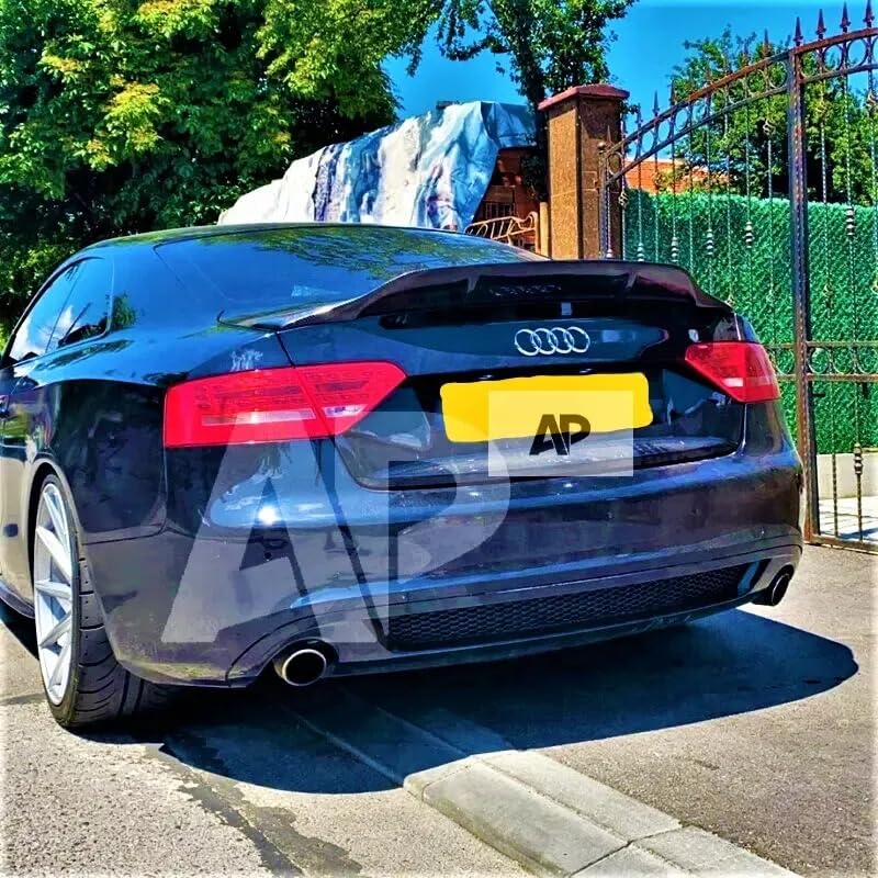 Gloss Black Duckbill Trunk Spoiler For Audi A5 B8 Coupe 2008-2016 - No Drilling