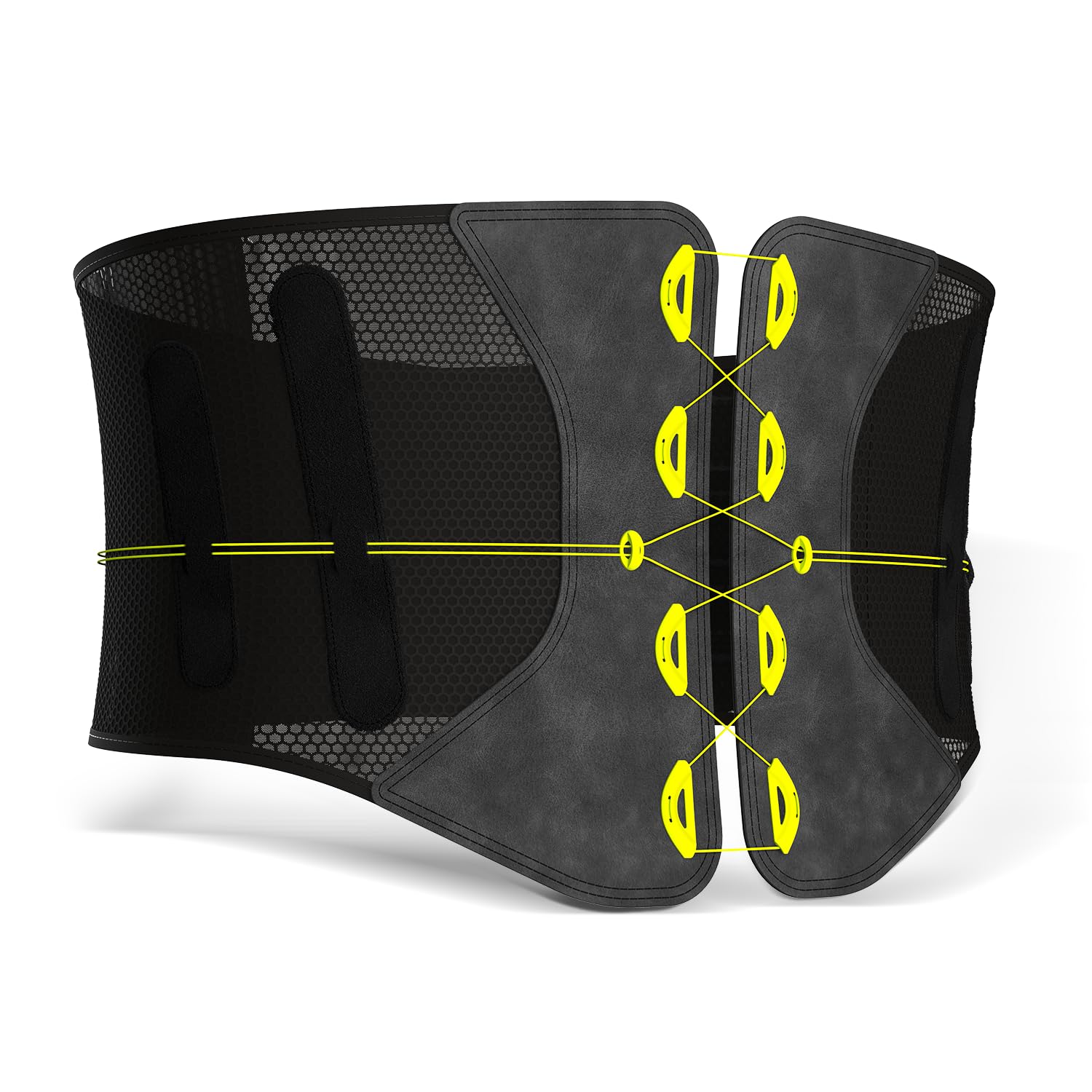 aoFIT Back Brace for Lower Back Pain, Lightweight & Flexible Waist Support Belt with Adjustable Pulley System, Relieves Back Pain, Lumbar Support for Office, Housework, Yoga, Seniors L