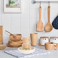 Vista 9 de LIFKOME Juego de cepillos de limpieza de cocina, cepillo de mango de madera natural para cepillo de limpieza de cocina