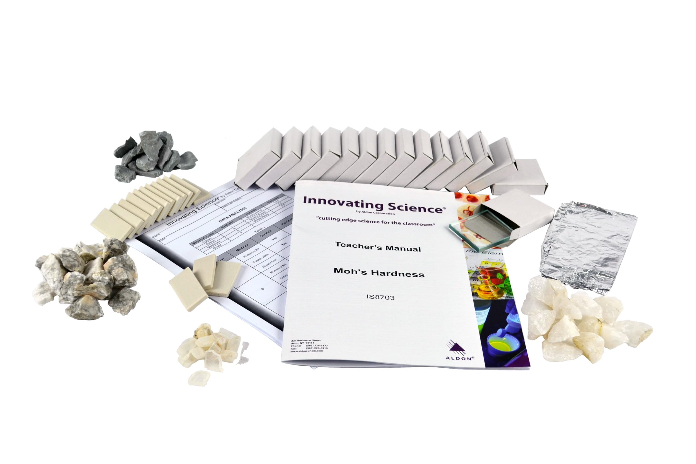 ALDON Innovating Science Earth Mohs Hardness Kit (Materials for 15 Groups of Students)