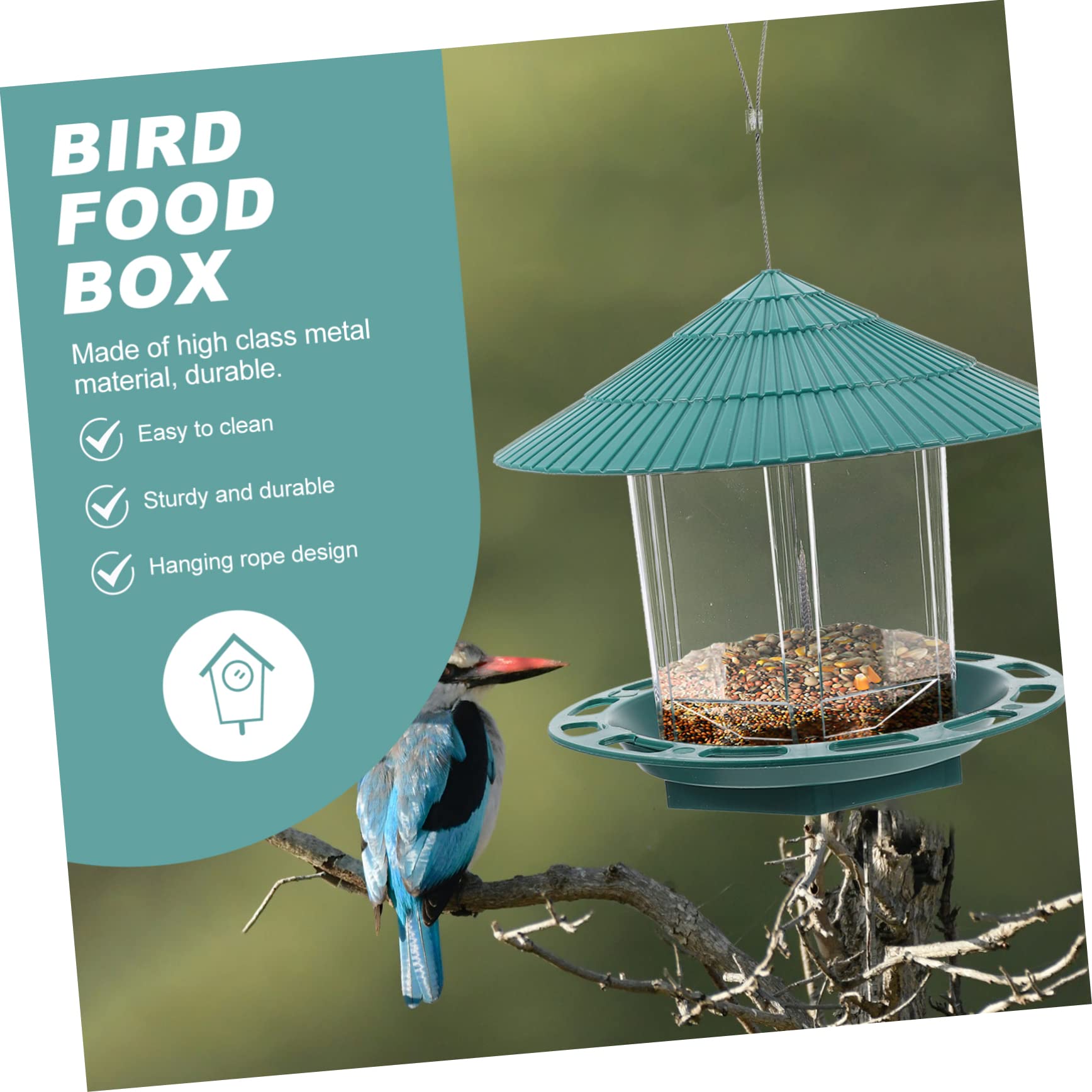 Toddmomy Hängender Vogelfutterspender Für Draußen Vogelfutterspender Für Garten Papageien-hängefutterspender Vogelfutterbehälter Mit Guter Verarbeitung Und Material