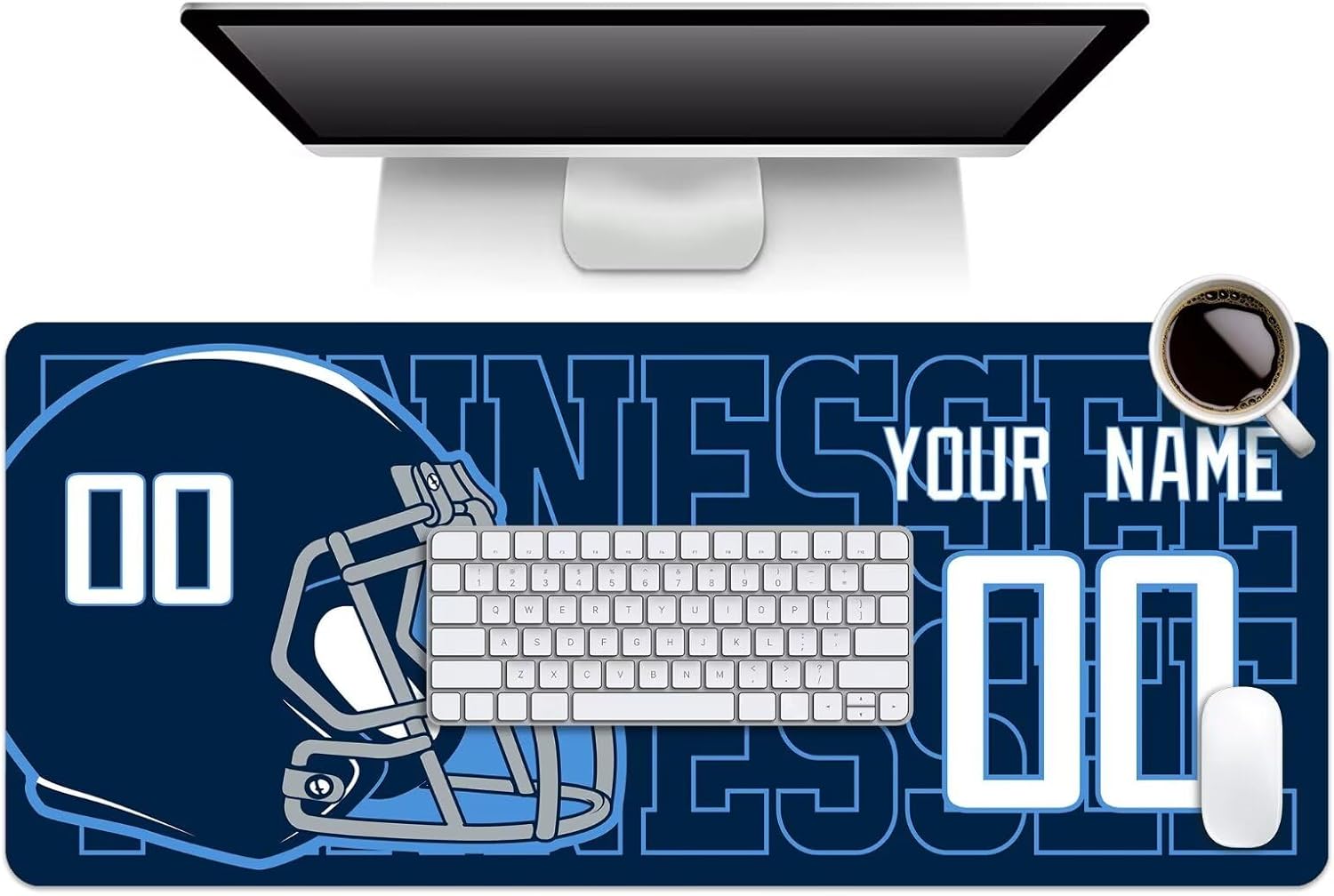 ANTKING New England Mouse Pad for Men Women Youth Gifts Custom Name and Number Desk Pad