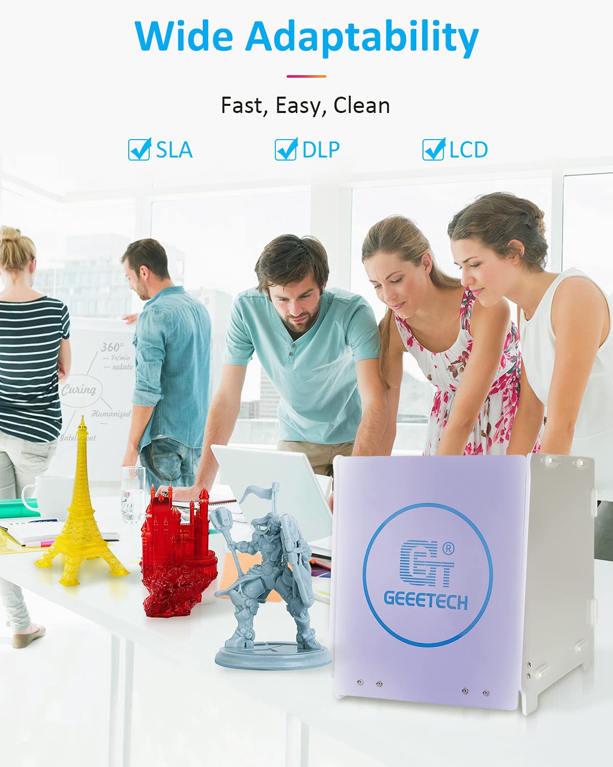 Geeetech UV Curing Light Box for LCD/DLP/SLA 3D Resin Printer Model