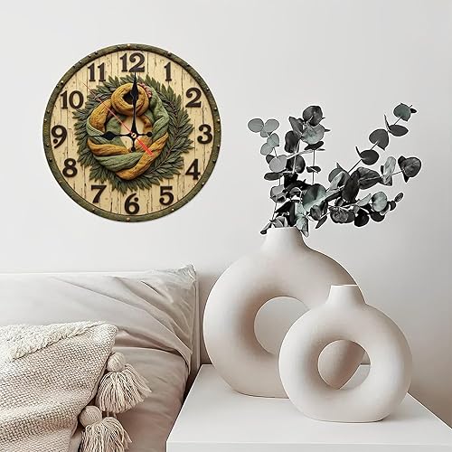Miniatura 4 de Vintage Maple Wood Wall Clock for Home Office25cmx25cm