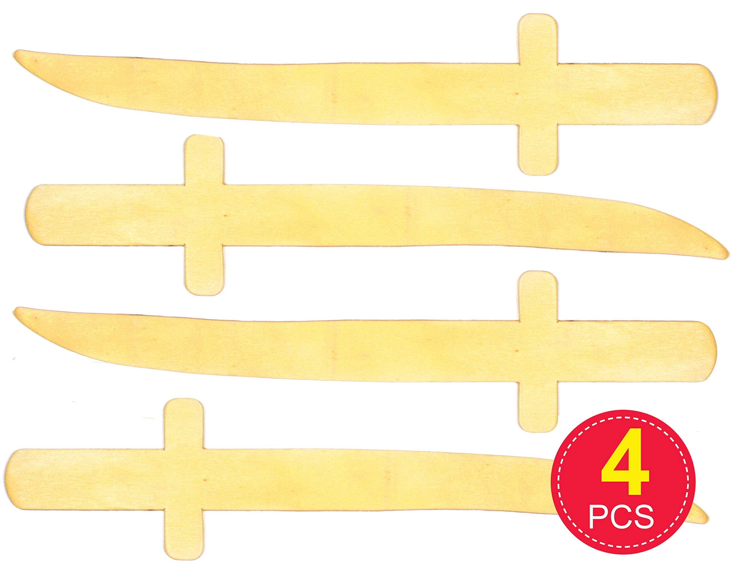 Lot De 6 épées En Carton à Décorer - 50 Cm - Idéal Pour Déguisement Chevalier, Prince, Fête D'enfants