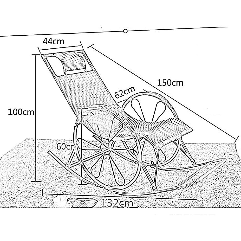 Reclinabile da Giardino Esterno in PE Lettini da Sole in Vimini Sedia a Sdraio Patio Design con Ruote Poltrone Anti-UV per Cortili Veranda ， 10 Stile (Color : E)