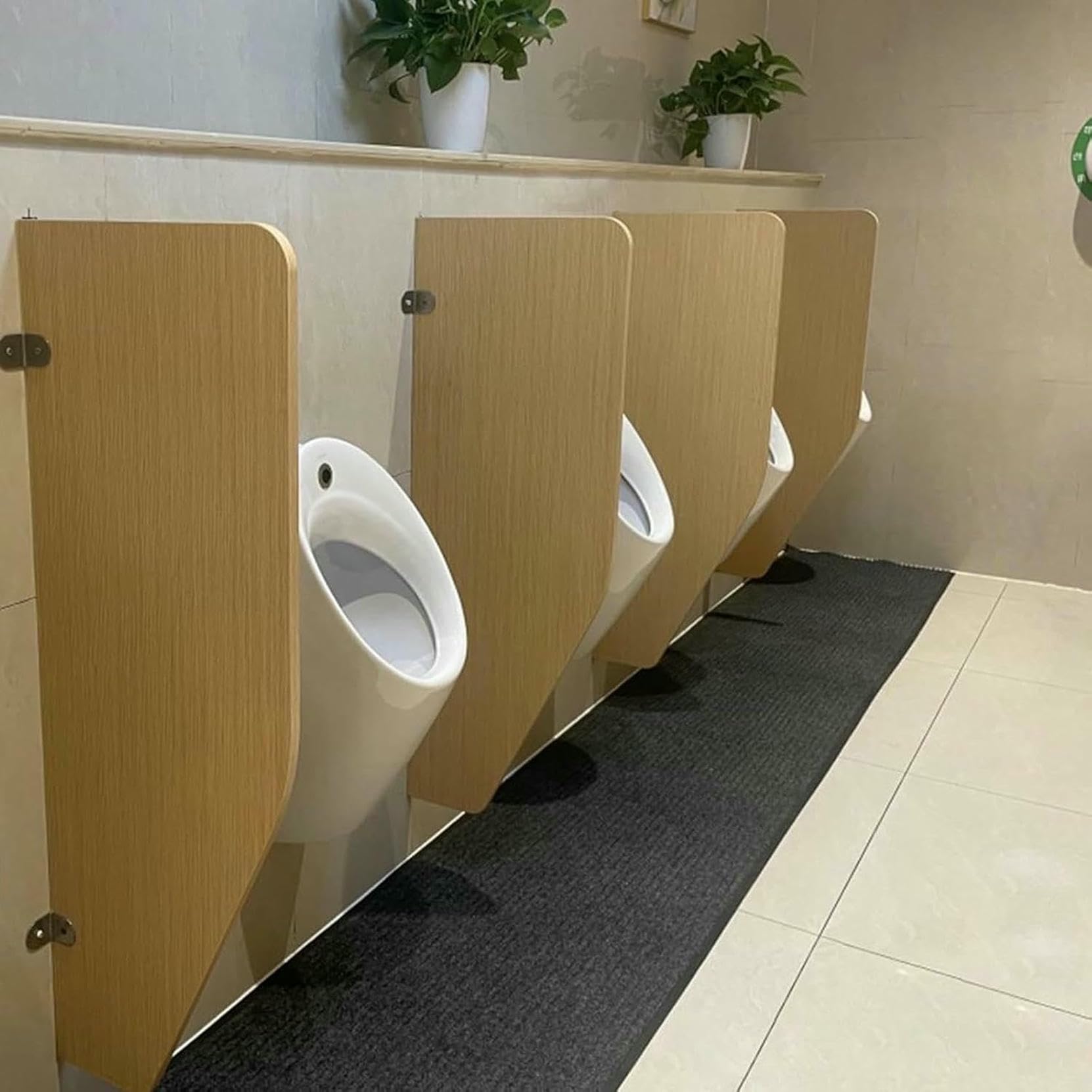 Partition de toilette d'écran en bois pour restaurants et sanitaires branchés