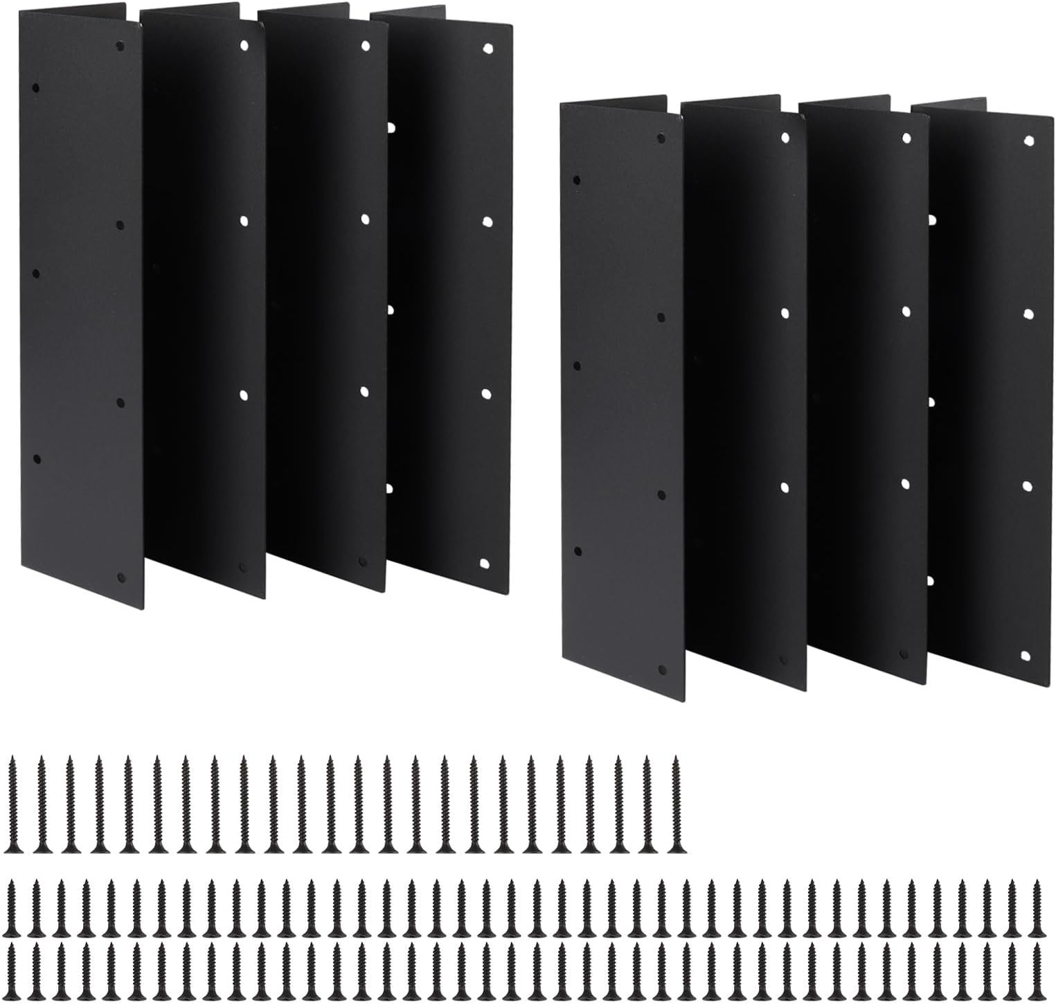 Set of 8 Raised Garden Bed Corner Brackets with Wood Screws for 20"-24" Bed, Heavy Duty Corner Brace Metal Brackets for Wood L Bracket Metal Connectors for Vegetable Planter Garden (8 Pack)
