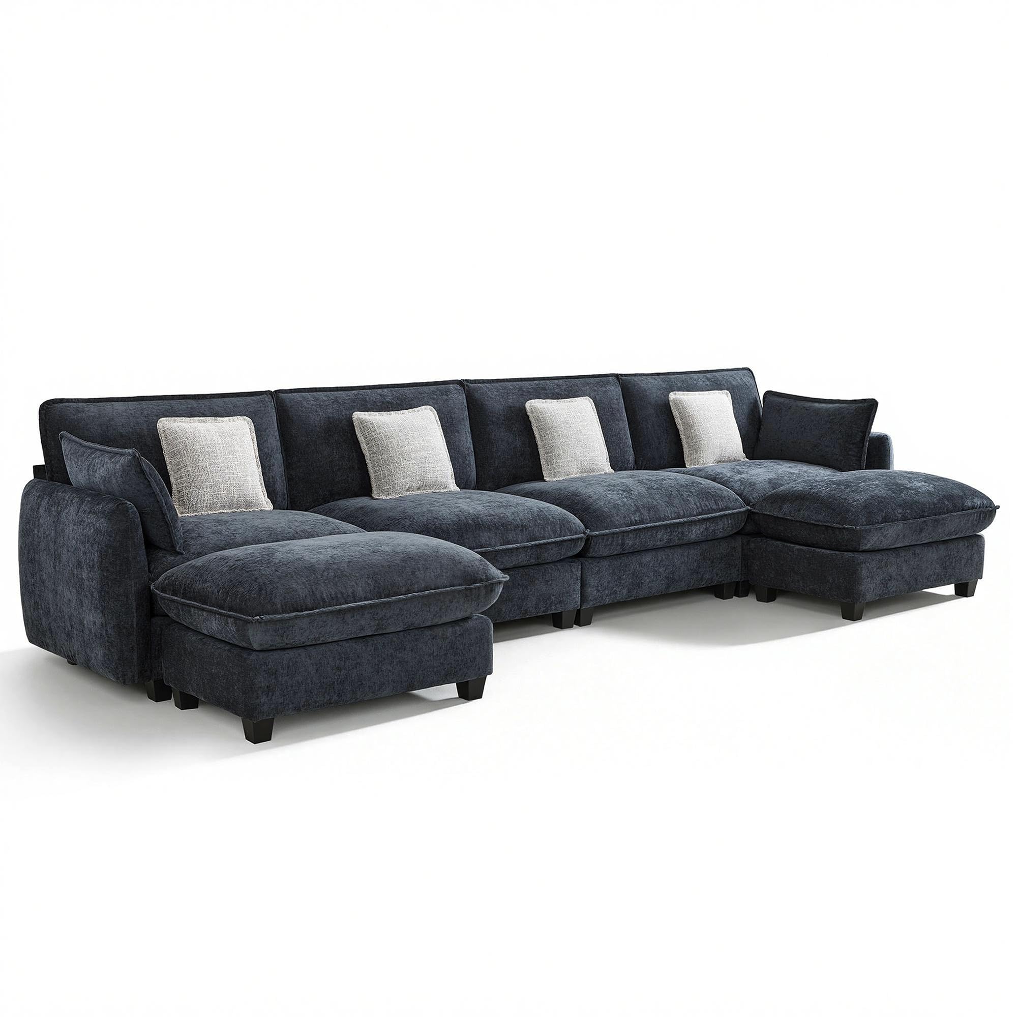 MCombo Oversized Modular Sectional Sofa FSC Certified Cloud Sectional Couches for Living Room Deep Seat Modular Sofa with