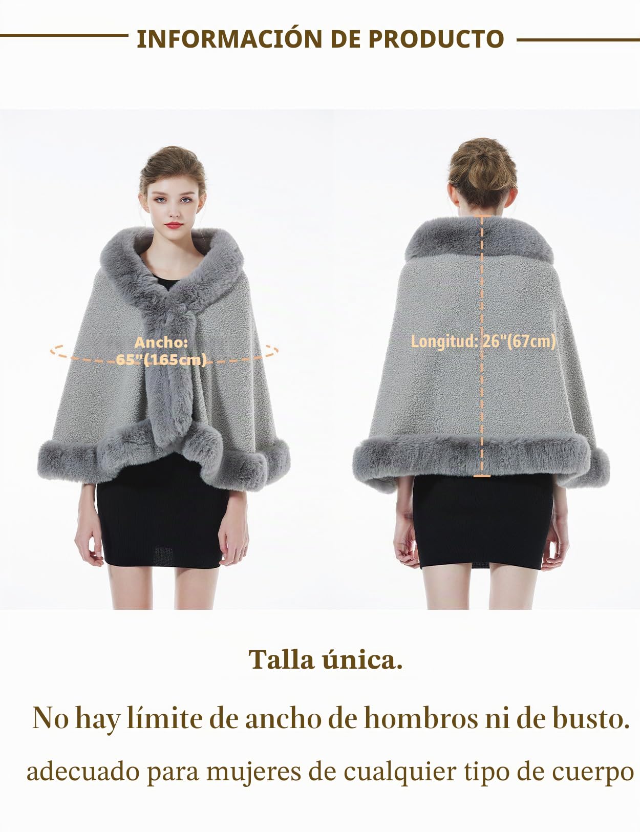 BEAUTELICATE Chal Estola de Pelo Mujer Boleros para Invierno Fiesta Novia Bodas