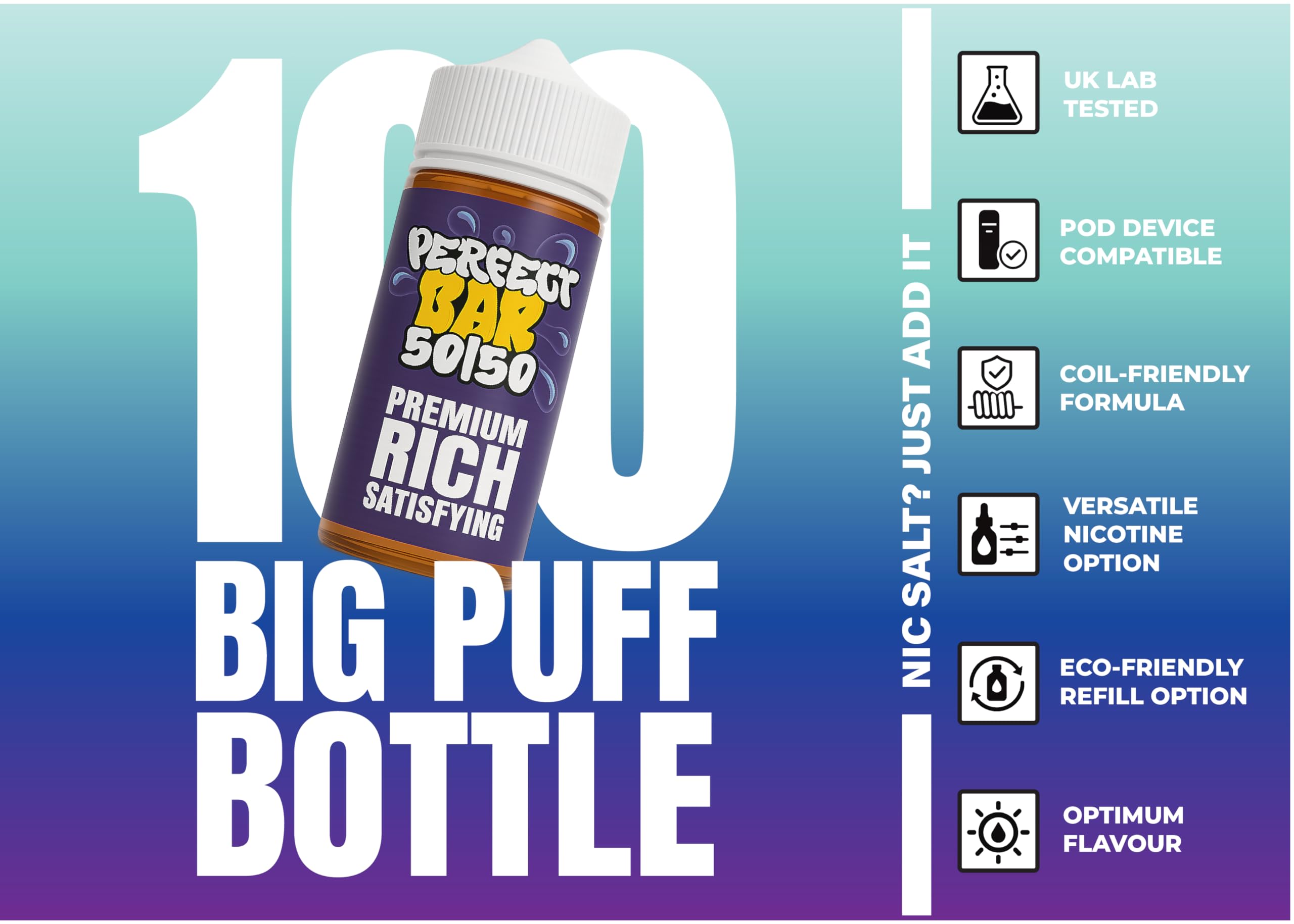 G UMMY BEAR - PERFECT BAR 50/50 Disposable Style Juice | Best Premium e  Liquid |