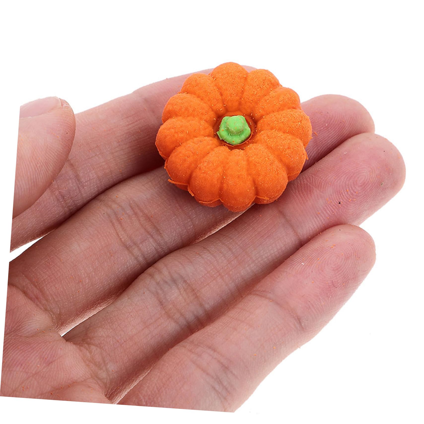 ibasenice 80 Stück Teiliges Mini Kürbis Radiergummi Herbstliches Design Kompakte Radiergummis für Schulbelohnungen Halloween und Erntedank Partyfüller Orange Praktische Stiftradierer