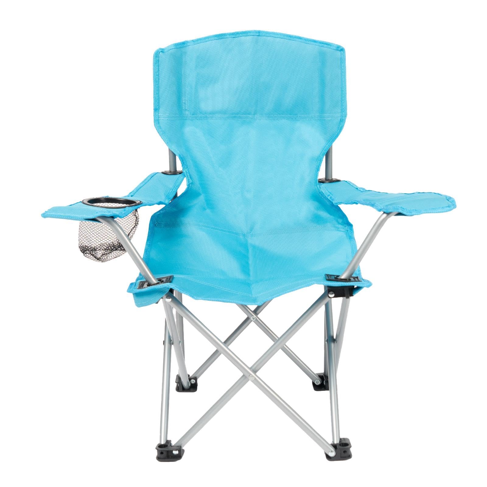 OHS Camping Chairs for Kids Blue, Outdoor Lightweight Boys Girls Kids Folding Chair Comfy Sturdy Drinks Cup Holder Picnic Garden Beach Hiking Camping โ image 1