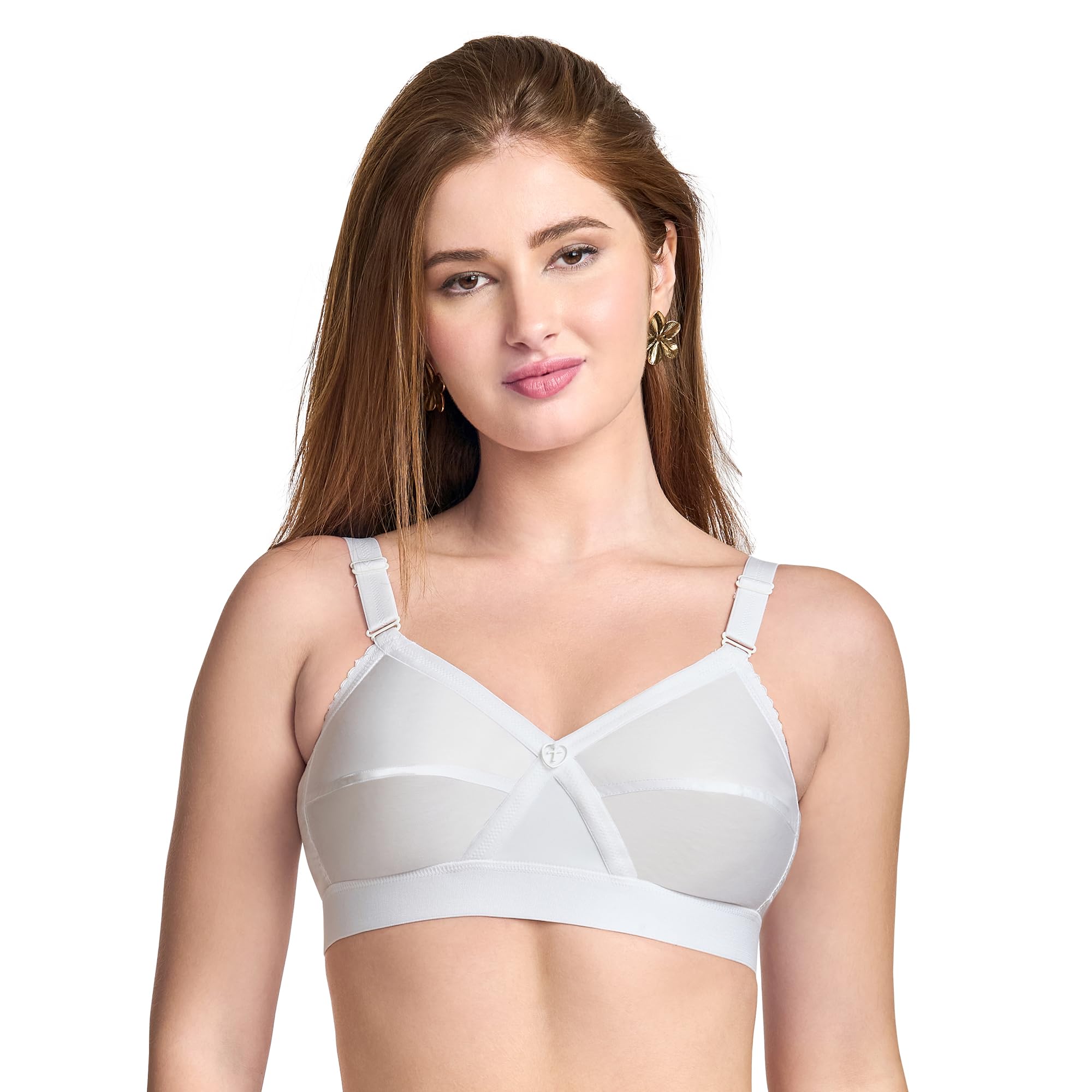 KPL Women's Cotton Non-Padded Bra Black/Black Currant/Butter SCOT/Coral/MARUN/Rasberry/Rose Gold/Nude/Sapphire/Skin/White 30 to 40 Available Cups C to I