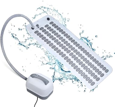 Bathtub Bubbler Spa Jets Machine,Full Body Waterproof Spa Mat for Bathtub, 6-Speed Bubbles, Remote Control & Non-Slip Suction Cupsfor Full-Body RelaxationWhite Regular114CM