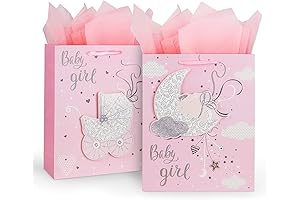 12.6" Large Baby Shower and Birthday Gift Bag Set