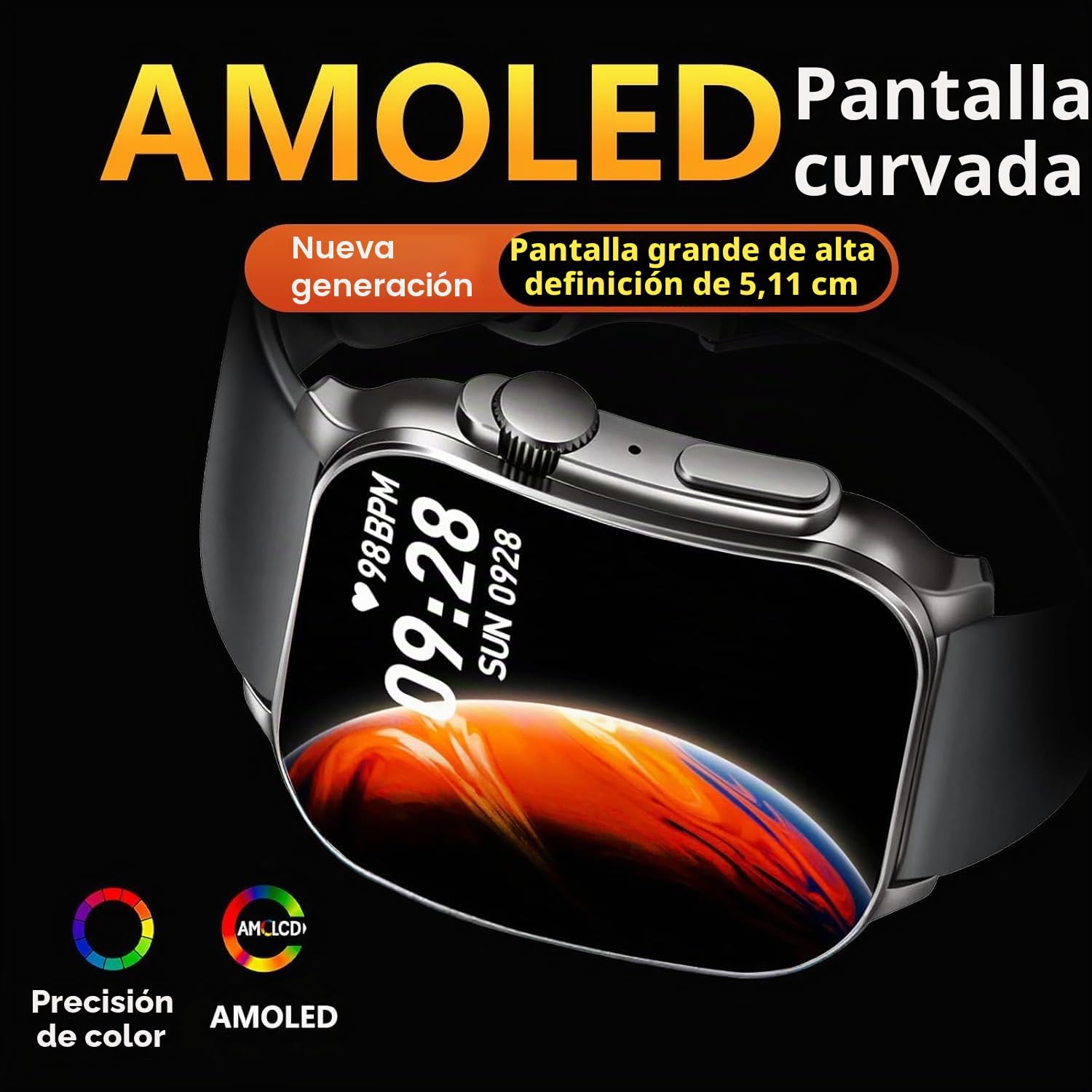 Reloj Inteligente Mujer Hombre, 2.01" Curva HD Smartwatch, Llamadas Bluetooth Smart Watch con Pulsómetro/Monitor de Sueño/Podómetro, 110+ Modos Deportivos, IP68 Pulsera Actividad para Android iOS