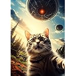 Cat Selfie UFO Alien Spaceship 1000-Piece Jigsaw Puzzle for Adults - Fun for Fans of Felines and Extra Terrestrials (1000 Pieces)