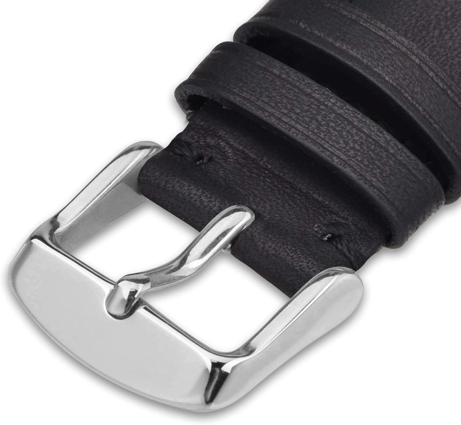 Miniatura 9 de WOCCI Vintage Leather Watch Bands with Stainless Silver Buckle Replacement Strap 14mm 16mm 18mm 19mm 20mm 21mm 22mm 23mm 24mm