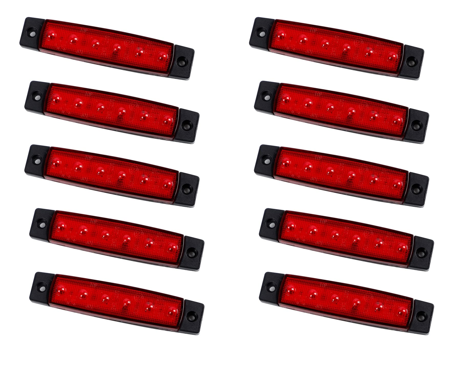 80コマ 12V 軽トラック 軽トラ 増設ランプ LED タイヤ灯 赤 レッド Amazon.co.jp: LEDサイドマーカー レッド発光10個 12V車用 6連SMD 小型