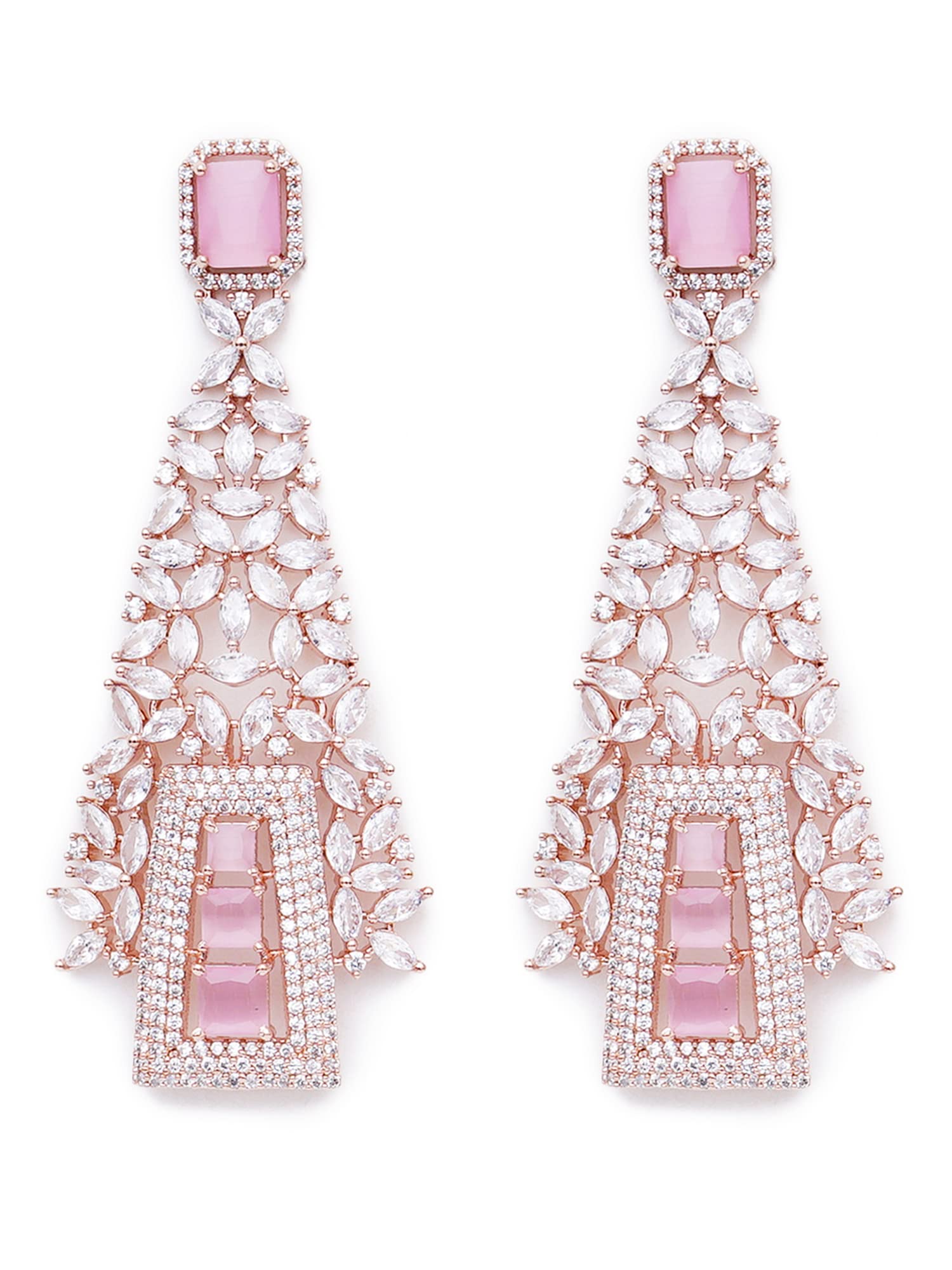 See full amazon price history chart for Karatcart Rose Gold Plated American Diamond Studded Dangler Earrings - Womens Karatcart Rose Gold Plated American Diamond Studded Dangler Earrings - Womens (B09XF769Z7) Amazon Price History, Amazon Price Tracker