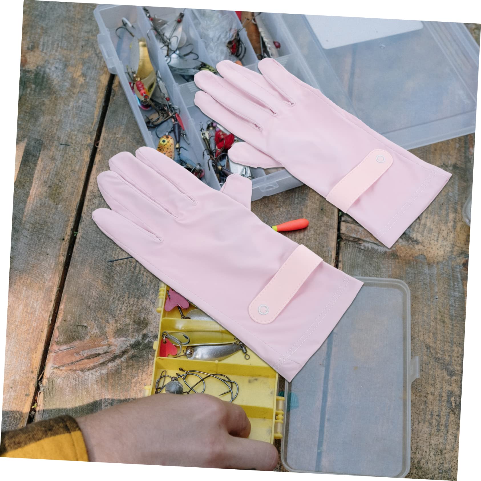 Healvian Sportartikel alle Fahrrad kalt Finger im Freien professionelle Angelhandschuhe Fitness-Handschuhe Outdoor-Accessoire Damen Fitnesshandschuhe Nylon Violett