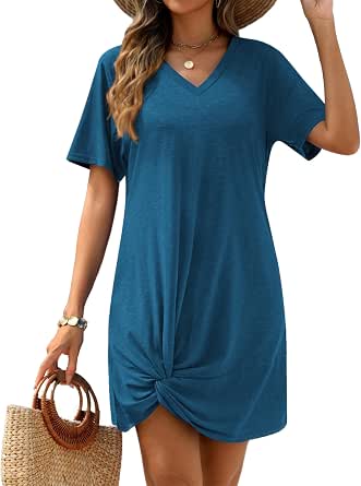 AI'MAGE Women's Short Sleeve Swimsuit Cover Up Dress