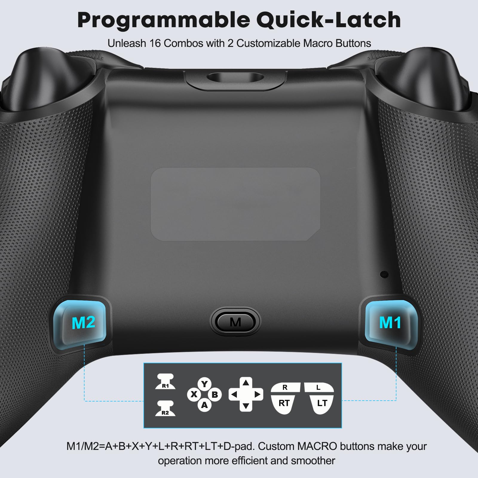 HELLCOOL Controller PC, 2.4GHz Wireless PC Controller mit Hall Trigger/Cooles RGB Licht/1000mAh, Gaming Controller Kompatibel mit PC/Switch/Handy/Tablet