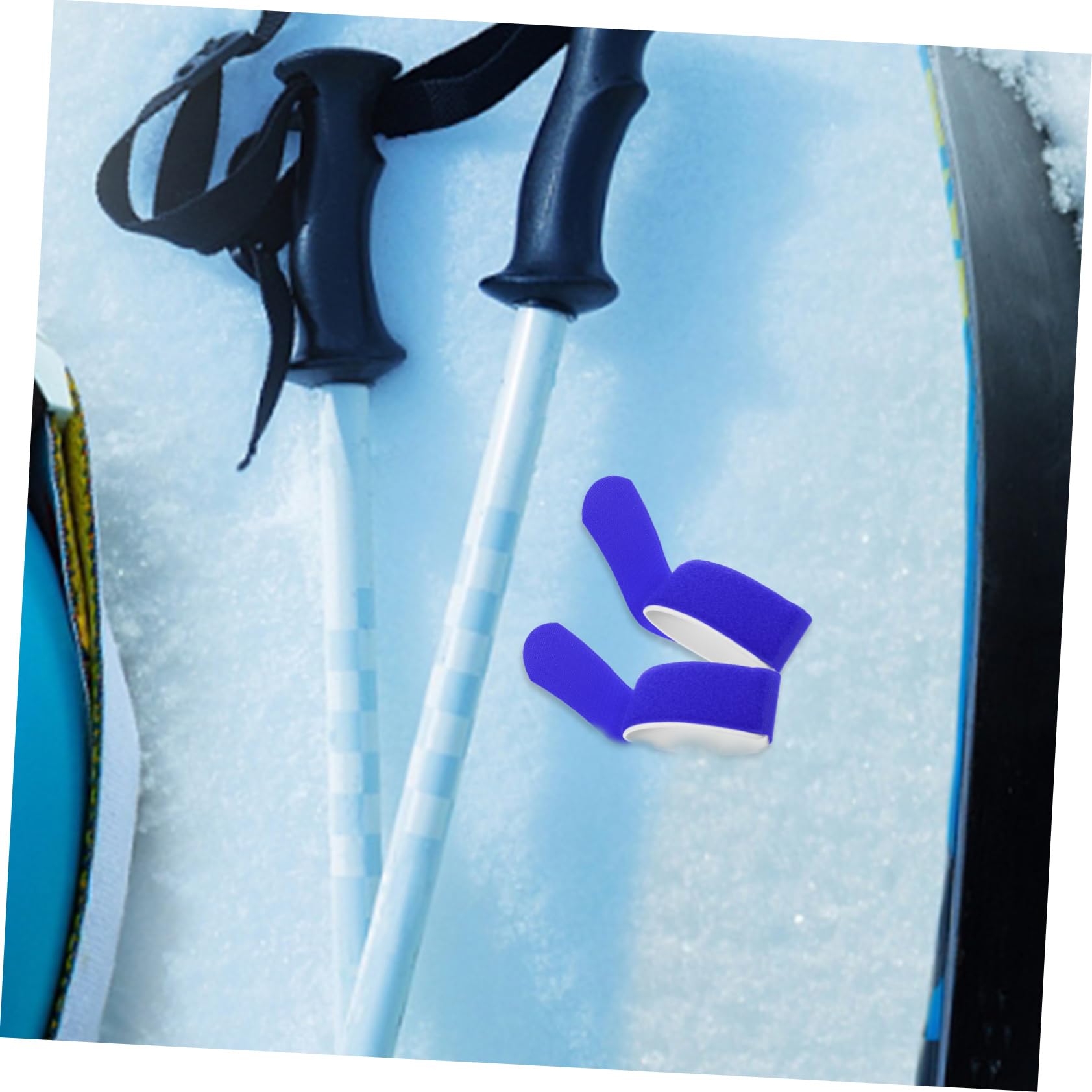 NULYLU 4pcs Snowboard Hand Strap Ski Fixing Tape Sled Tie Rope Adjustable Snowboard Belt for Easy Carrying