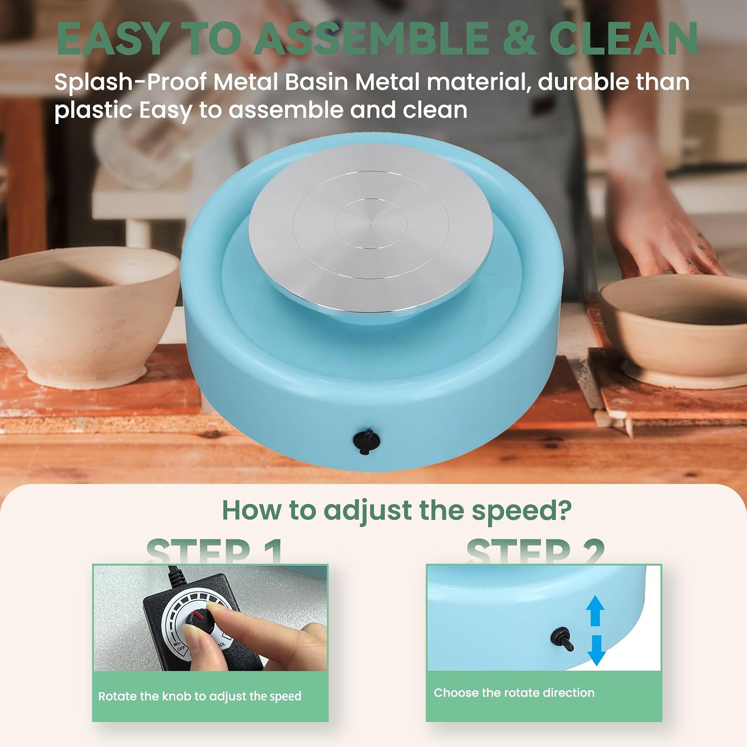 Huanyu Mini Pottery Wheel Blue (Blue)