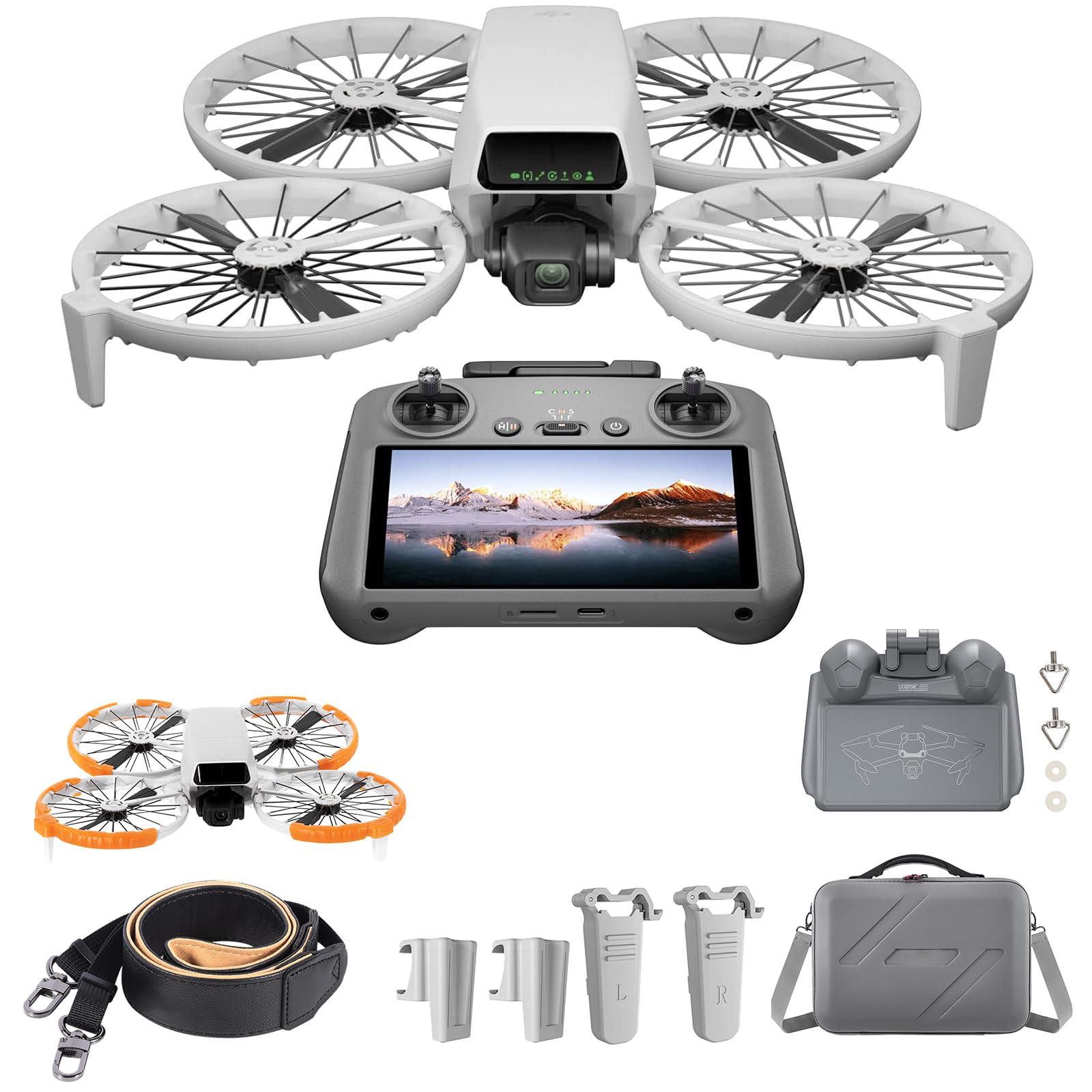 DJI Flip, Drone with 4K Camera Adult, Mini Drone with Camera, < 249g, Drone Follow Me Function, 13km Video Transmission, Manual Start,Auto Return, 31min Flight Time, with Apron (RC 2))