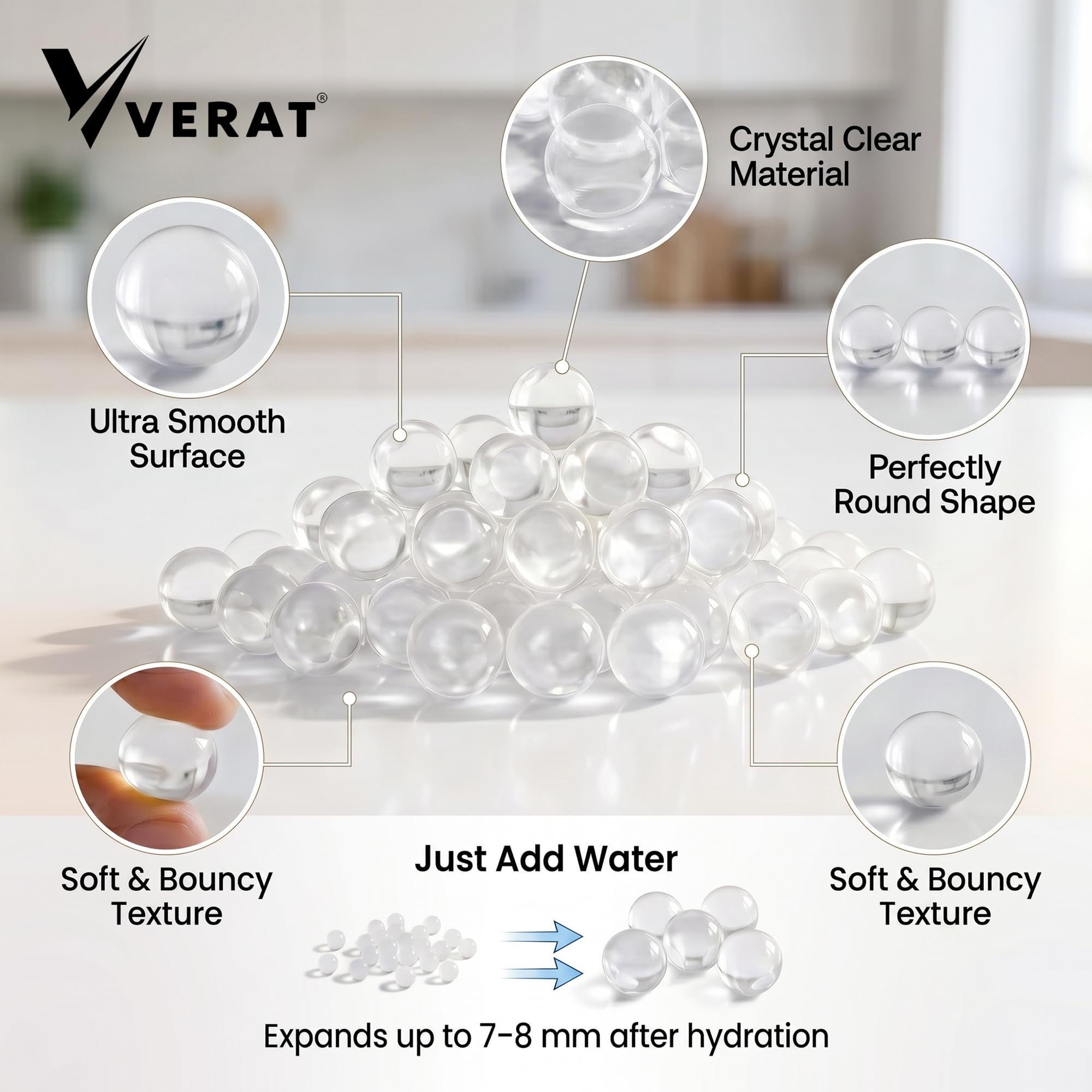 VERAT Water Beads - 50,000 Pack for Vase Fillers & Decor -5