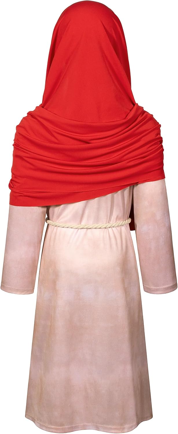 TOKYO REVENGERS Kids Biblical Jesus Robe Halloween Outfit Cosplay Christ Costume Shawl Waist Rope Wig And Beard Set - Image 4