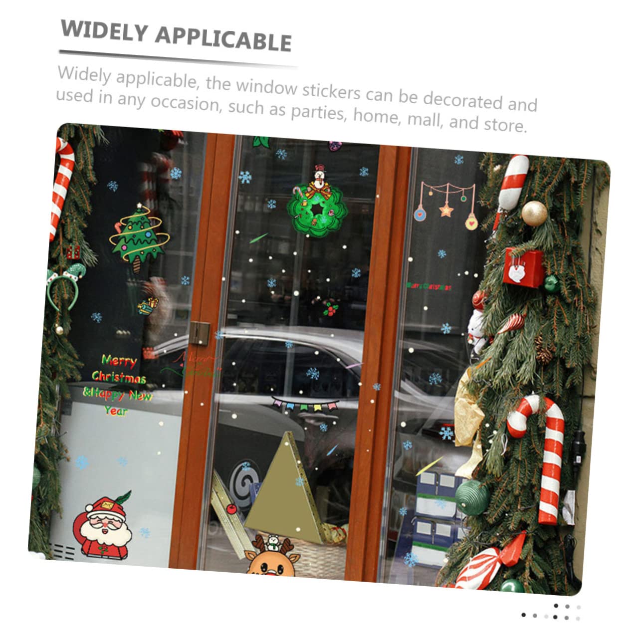 Uonlytech 30stücke Teiliges Cartoon Weihnachtsstil Fensteraufkleber Selbstklebende Wandtattoos Für Weihnachtsdekoration Geeignet Für Wohnräume Klassenzimmer Und Kinderzimmer
