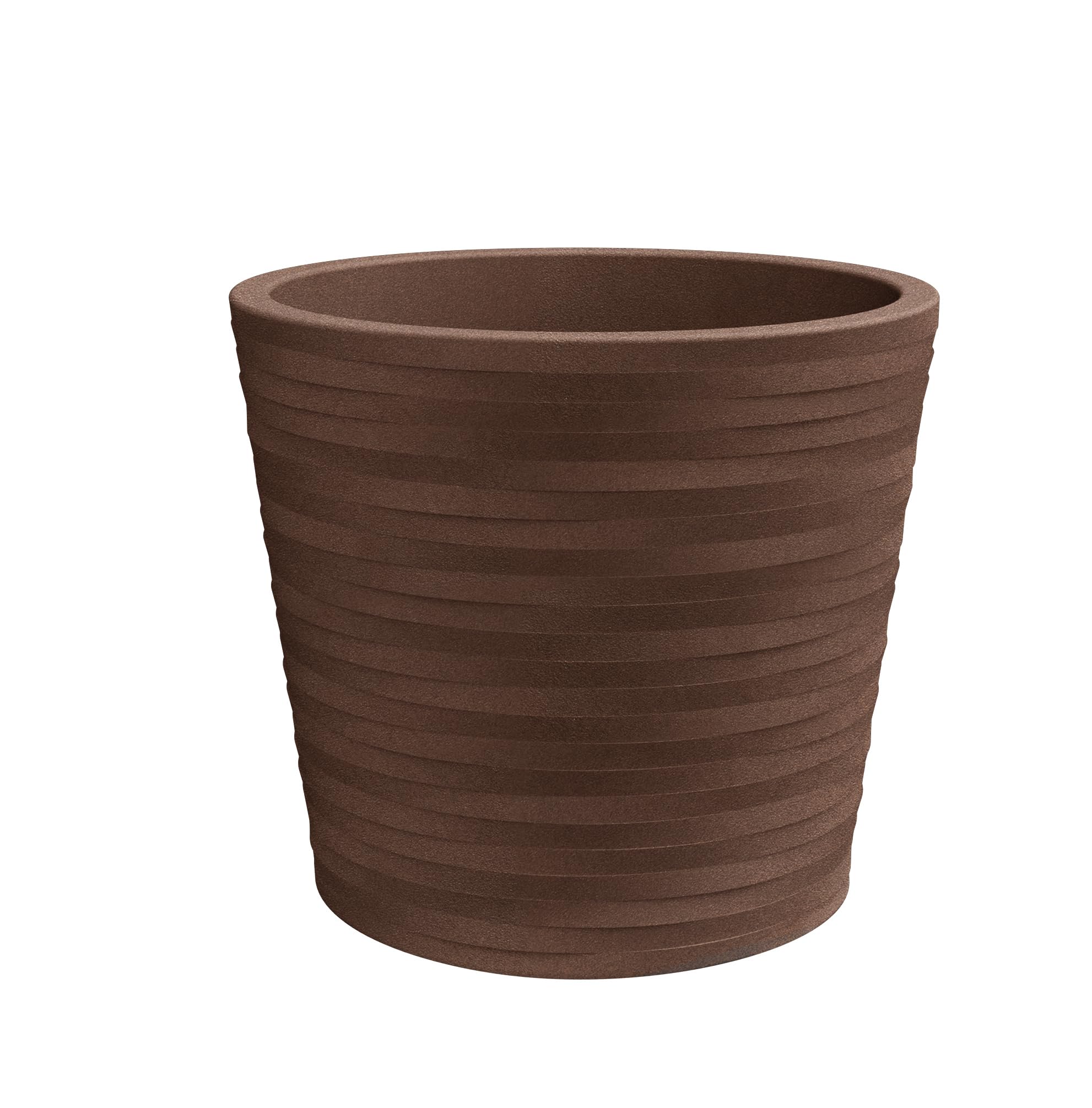 NICOLI Pot cylindrique Hermers ELEGANCE, en résine, technique rotationnelle, pour intérieur et extérieur, diamètre 30 cm 40 fleur (Ø cm 40 cm, anthracite)