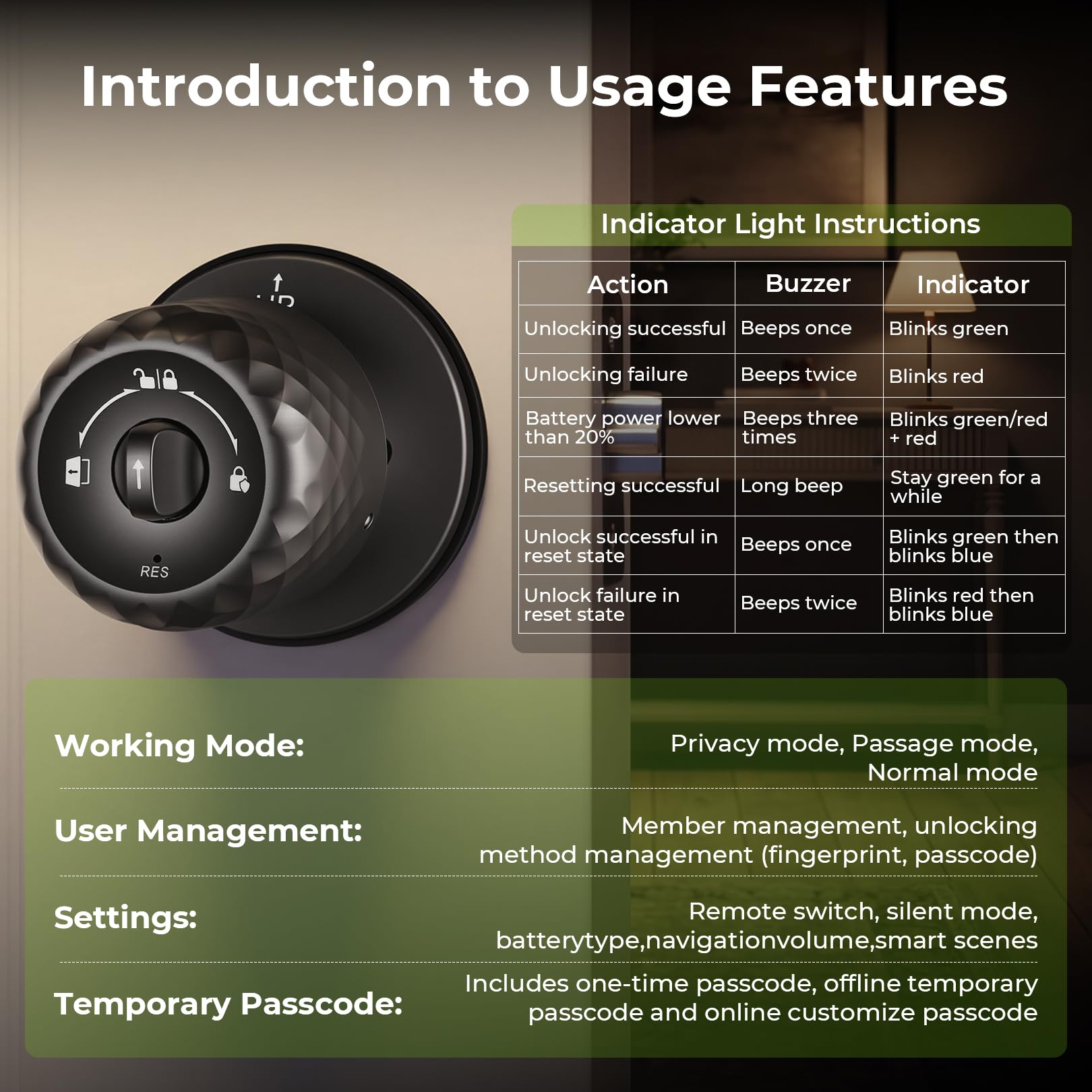 Fingerprint Door Lock - Smart Biometric Security -3