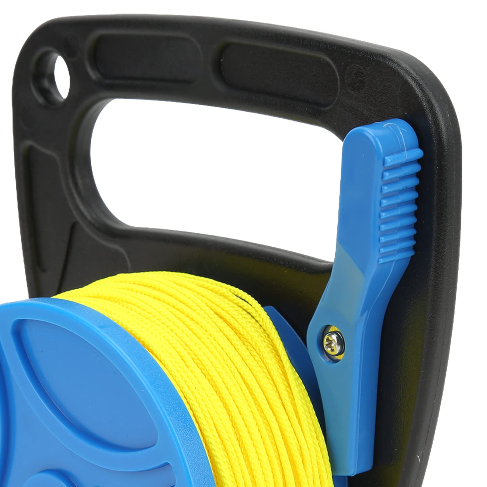 Carretes de Buceo, Carrete de Dedo Carrete de Cuerda de Anclaje Carrete Multiusos con Alambre Amarillo retráctil para exploración de Cuevas Buceo Snorkel