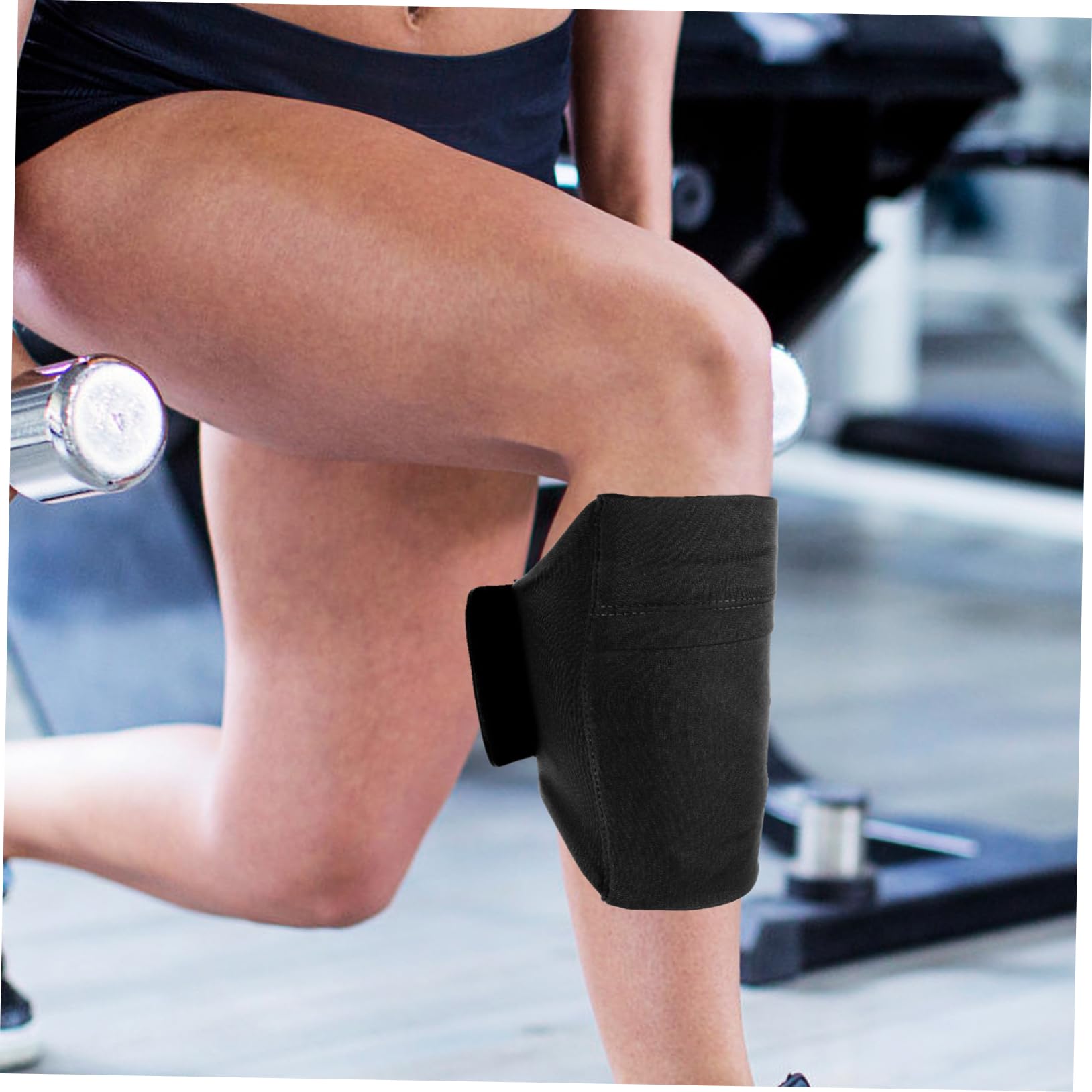HEMOTON 3 Ensembles De Jambe pour Téléphone Portable Sportif Ceinture De Course Salle De Sport Mobile Bande De Jambe De Téléphone en Cours D'exécution Noir 2 Pièces * 3