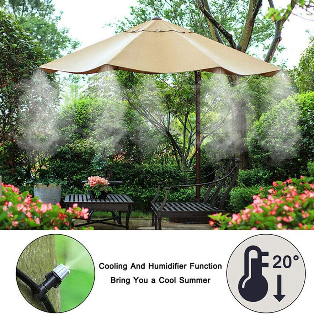 25m Irrigazione a Goccia Plant Kit Fai da Te con ugello Patio PVC di Nebbia di Raffreddamento di irrigazione Automatica Agricoltura Serra Garden Hose