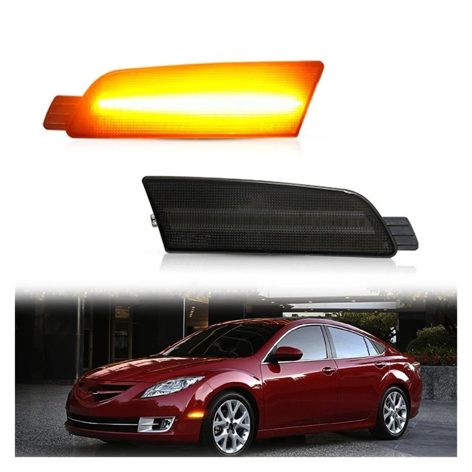 Luce Segnale Svolta Per Mazda 6 Per Atenza Per Sedan GG1 2009-2013 2 Pezzi Auto T10 LED Luce Posizione Anteriore Laterale Parafango Ambra Indicatore Direzione/Luce Guida Lampada Specchietto Retrovisor