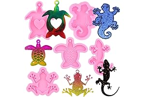 Animal Style Frog, Tortoise, Gecko Keychain Epoxy Resin Molds
