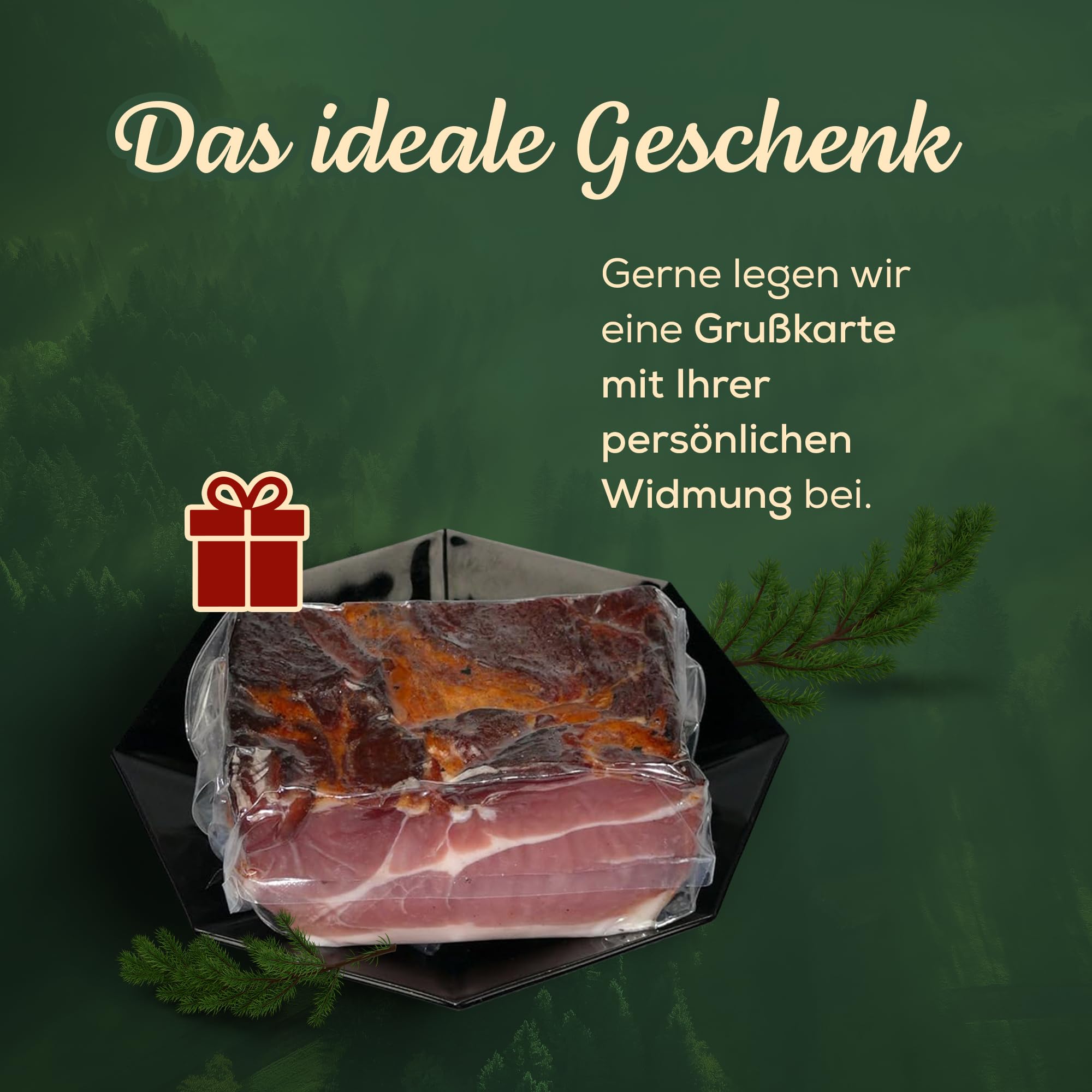 Schwarzwald Metzgerei Schaufler Schwarzwälder Räucherschinken, Im Buchenrauch Gereift, am Stück, Traditionell Handgesalzen, 60 Tage Haltbar (1kg)